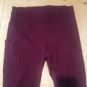 Lululemon Maroon Cropped Leggings